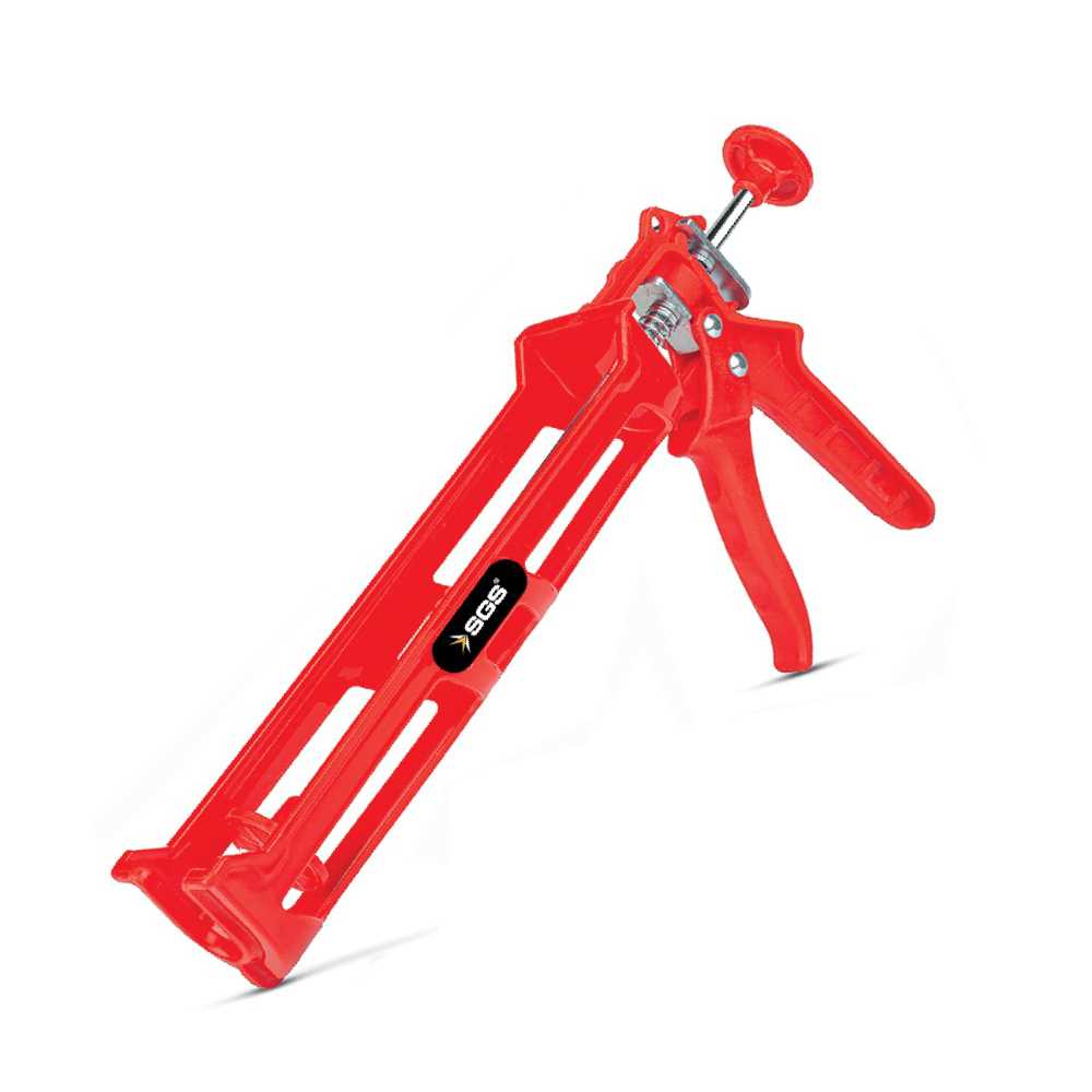 SİLİKON TABANCASI PLASTİK (KIRMIZI)